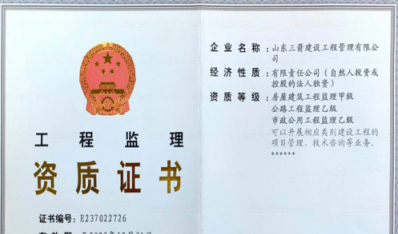 济南德赢vwin集团资质（监理资质）